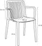 Mica Decorations Paloma Tuinstoel - L53 x B53 x H78 cm - Polypropyleen - Grijs