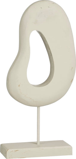 Mica Decorations Pastina Ornament op Voet - L7 x B17 x H38 cm - FSC 100% Mangohout - Off White