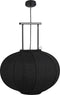Mica Decorations Pego Hanglamp - H55 x Ø50 cm - Linnen - Zwart