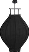 Mica Decorations Pego Hanglamp - H73 x Ø54 cm - Linnen - Zwart