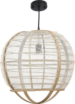 Mica Decorations Pella Hanglamp - H44 x Ø45 cm - Linnen - Beige