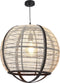 Mica Decorations Pella Hanglamp - H44 x Ø45 cm - Linnen - Off White