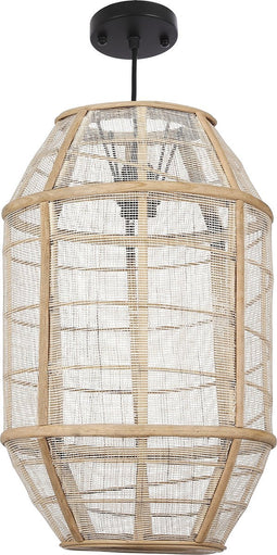Mica Decorations Pella Hanglamp - H46 x Ø29 cm - Linnen - Beige