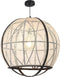 Mica Decorations Pella Hanglamp - H50 x Ø51 cm - Linnen - Off White
