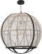 Mica Decorations Pella Hanglamp - H50 x Ø51 cm - Linnen - Off White
