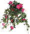 Mica Decorations Petunia Kunst Hangplant in Bloempot Stan - L25 x B45 x H50 cm - Donkerroze