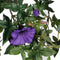 Mica Decorations Petunia Kunst Hangplant in Bloempot Stan - L25 x B45 x H50 cm - Donkerpaars