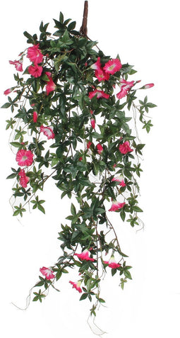 Mica Decorations Petunia Kunst Hangplant - L15 x B20 x H80 cm - Fuchsia
