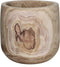 Mica Decorations Pia Bloempot - H24 x Ø24 cm - Paulownia Hout - Lichtbruin