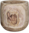 Mica Decorations Pia Bloempot - H31 x Ø31 cm - Paulownia Hout - Lichtbruin