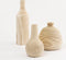 Mica Decorations Pia Vaas - H28 x Ø16 cm - Paulownia Hout - Lichtbruin