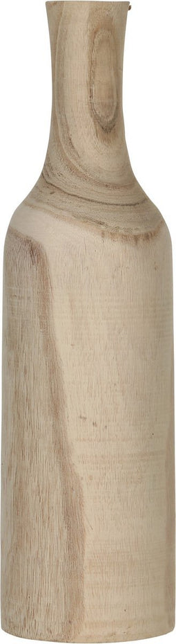Mica Decorations Pia Vaas - H47 x Ø13 cm - Paulownia Hout - Lichtbruin