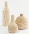 Mica Decorations Pia Vaas - H47 x Ø13 cm - Paulownia Hout - Lichtbruin