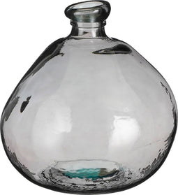 Mica Decorations Pinto Vaas - H33 x Ø33 cm - Gerecycled Glas - Antraciet