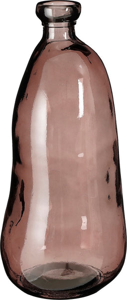 Mica Decorations Pinto Vaas - H51 x Ø22 cm - Gerecycled Glas - Donkerbruin