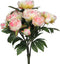 Mica Decorations Pioenroos Kunstbloemen Boeket - H55 x Ø40 cm - Lichtroze