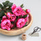 Mica Decorations Pioenroos Kunstbloemen Boeket - H55 x Ø40 cm - Donkerroze