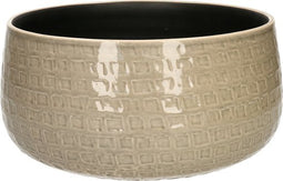 Mica Decorations - Plant/bloempot schaal - Keramiek taupe grijs - D29/H12 cm