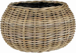 Mica Decorations Plantenbak Marcia - 55x55x35 cm - Rotan - Grijs