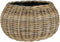Mica Decorations Plantenbak Marcia - 55x55x35 cm - Rotan - Grijs