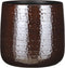 Mica Decorations - Plantenpot/bloempot - Keramiek donkerbruin - D32/H30 cm