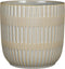 Mica Decorations Plantenpot/bloempot - keramiek - lichtgrijs - D19/H18 cm