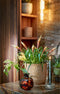 Mica Decorations Plantenpot/bloempot - keramiek - lichtgrijs - D19/H18 cm