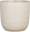 Mica Decorations Plantenpot/bloempot - keramiek - mat wit - D19/H18 cm