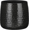 Mica Decorations - Plantenpot/bloempot - Keramiek zwart - D24/H21 cm