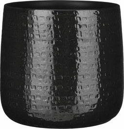 Mica Decorations - Plantenpot/bloempot - Keramiek zwart - D32/H30 cm