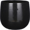 Mica Decorations Plantenpot/bloempot - keramiek - zwart glans/spotted- D25/H20 cm