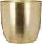 Mica Decorations - Plantenpot-bloempot - metaal - goud - D28 en H27cm