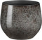 Mica Decorations Plantenpot/bloempot terracotta - antraciet - D19 x H17 cm - binnen