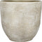 Mica Decorations Plantenpot/bloempot - terracotta - champagne/wit flakes relief- D39/H36 cm
