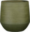 Mica Decorations Plantenpot/bloempot - terracotta - donkergroen relief - D37/H34 cm