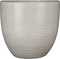Mica Decorations Plantenpot/bloempot - terracotta - lichtgrijs flakes relief- D35/H32 cm