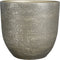 Mica Decorations Plantenpot/bloempot - terracotta - zwart/goud flakes relief- D39/H36 cm