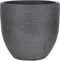 Mica Decorations Plantenpot/bloempot - terracotta - zwart/grijs flakes relief- D24/H22 cm