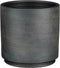 Mica Decorations Plantenpot/bloempot - terracotta - zwart mat - D22/H21 cm