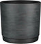 Mica Decorations - Plantenpot/bloempot - terracotta - zwart mat - D32/H31 cm