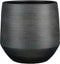 Mica Decorations Plantenpot/bloempot - terracotta - zwart relief - D37/H34 cm