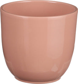 Mica Decorations Plantenpot/bloempot Tusca - Lichtroze - keramiek - glans - D12/H11 cm