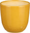 Mica Decorations Plantenpot/bloempot Tusca - Okergeel - keramiek - glans - D13.5/H13 cm