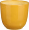 Mica Decorations Plantenpot/bloempot Tusca - Okergeel - keramiek - glans - D19.5/H18.5 cm