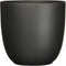 MIca Decorations Plantenpot/bloempot Tusca - Zwart - keramiek - mat - D19.5/H18.5 cm