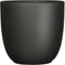 Mica Decorations Plantenpot/bloempot Tusca - Zwart - keramiek - mat - D22/H20 cm