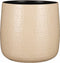 Mica Decorations Plantenpot - keramiek - beige - relief - D32/H30 cm - bloempot