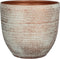 Mica Decorations Plantenpot - terracotta - koper/wit flakes relief- D35/H32 cm - bloempot