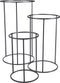 Mica Decorations Plantenstandaard - H75xØ42 cm - Zwart - Set van 3