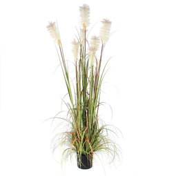 Mica Decorations Pluimgras Foxtail Kunstplant - H180 x Ø80 cm - Groen